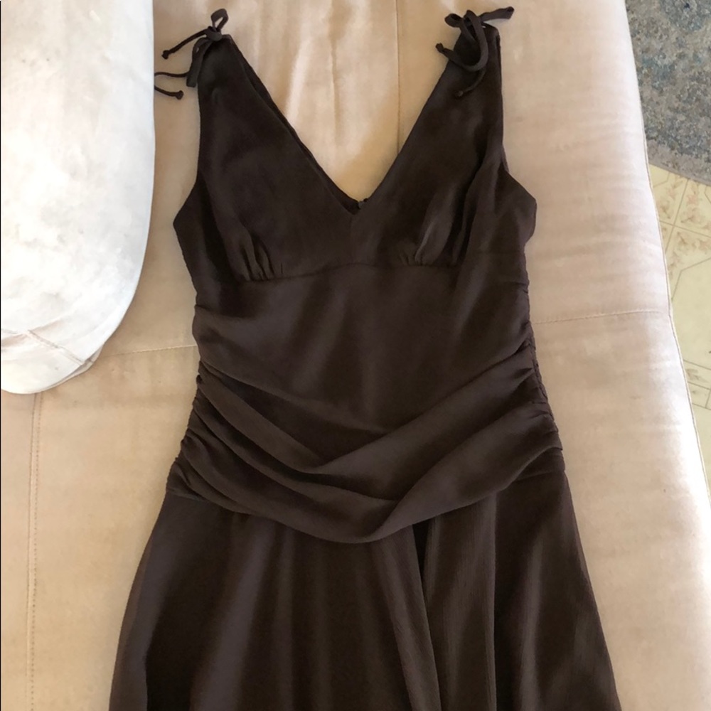 Brown chiffon style dress